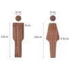 Solid Walnut Wood Self-Adhesive WC Sign Bathroom Decor Toilet Door Sign Stickers Restroom Hotel Washroom Toilet Bathroom Sign
