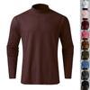 Comfortable Solid Color Milk Silk Long-Sleeved Men'S Top Men'S Clothing Spring And Autumn Turtleneck Long-Sleeved T-Shirt Men'S Bottoming Shirt