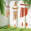 Traditional Bamboo Tube and Coconut Shell Wind Chimes: Ancient Style Outdoor Pendant for Home and Scenic Areas