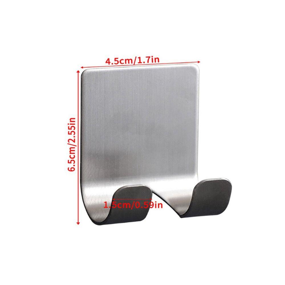 2 шт. Самоклеящийся держатель для бритвы из нержавеющей стали Водонепроницаемый Защищенный от ржавчины Подвесной стенд для бритвы Компактный Двойной крючок