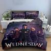Wednesday Dark Academia Gothic Bedding Set (1 Duvet Cover, 2 Pillowcases, Duvet Not Included) Sofas