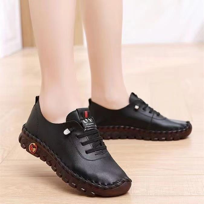 Spring Soft-soled Comfortable Leather Shoes Upper Foot Comfortable Casual Women's Shoes Non-slip Single Shoes