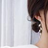 JUWANG Роскошные Позолоченные 14K Настоящим Золотом Серьги-Гвоздики с Деликатной Микро-Инкрустацией Фианитами CZ Свадебные Украшения Серьги-Подвески