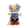Sanrio Hello Kitty Plush Keychain With Silver Bow For Bag Decor And Collecting