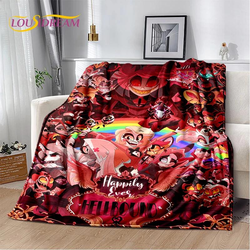 HHazbin Hotel Charlie Cartoon Soft Blanket for Home Bedroom Bed Sofa Picnic Travel Cute Throw Blanket Gift for Kids and Fans