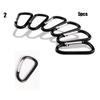 Black-color Aluminium Equipment Alloy Carabiner Buckle Keychain Camping Hiking Hook Climbing Button