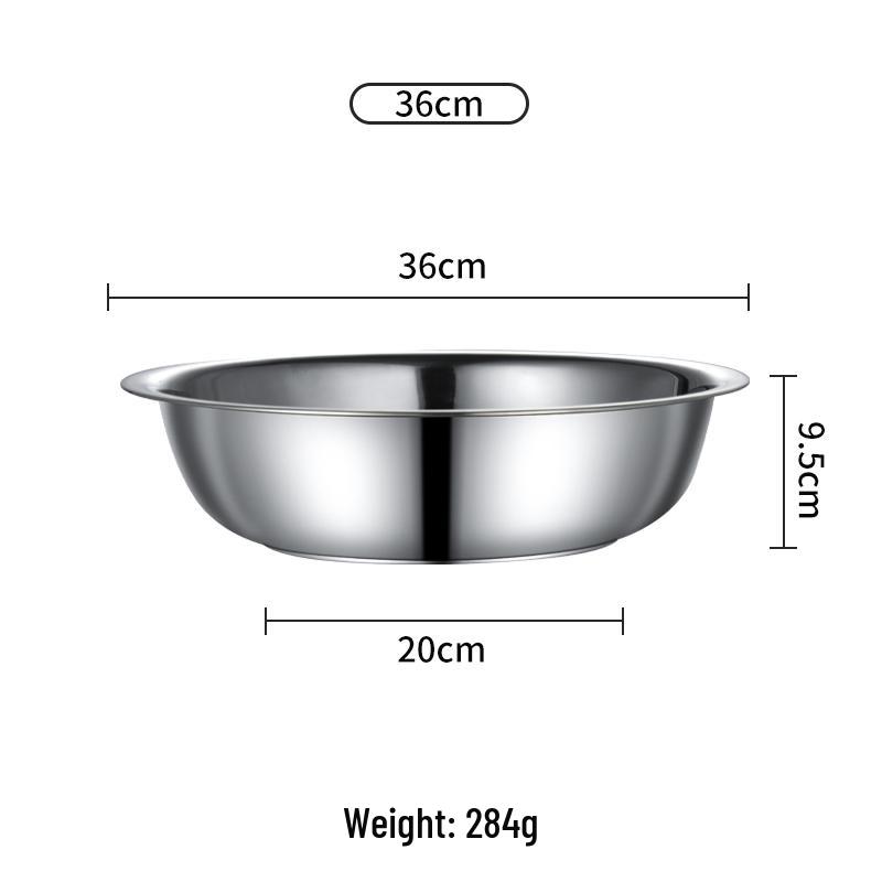 Stainless Steel Large Multi-Purpose Basin for Vegetables, Noodles, Baby Bath, Laundry, and More