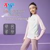 Xtep Girls' Half-Zip Mock Neck Moisture-Wicking Athletic Long Sleeve Top