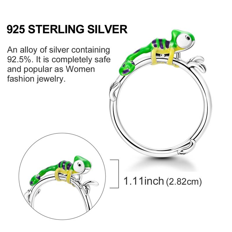 Original Rings 925 Silver Simple Sparkling Heart Bow Dragon Firefly Star Moon Ring for Women Girls Wedding Jewelry Gift