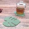 Coaster Cartoon Leaf-shaped Silicone Coaster Easy To Clean Reusable Table Mat for Dining Table Decoration