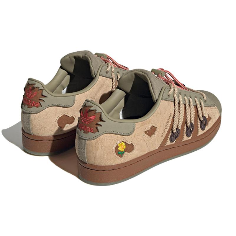 adidas Оригинальные кроссовки Superstar X Melting Sadness зеленые коричневые H06340