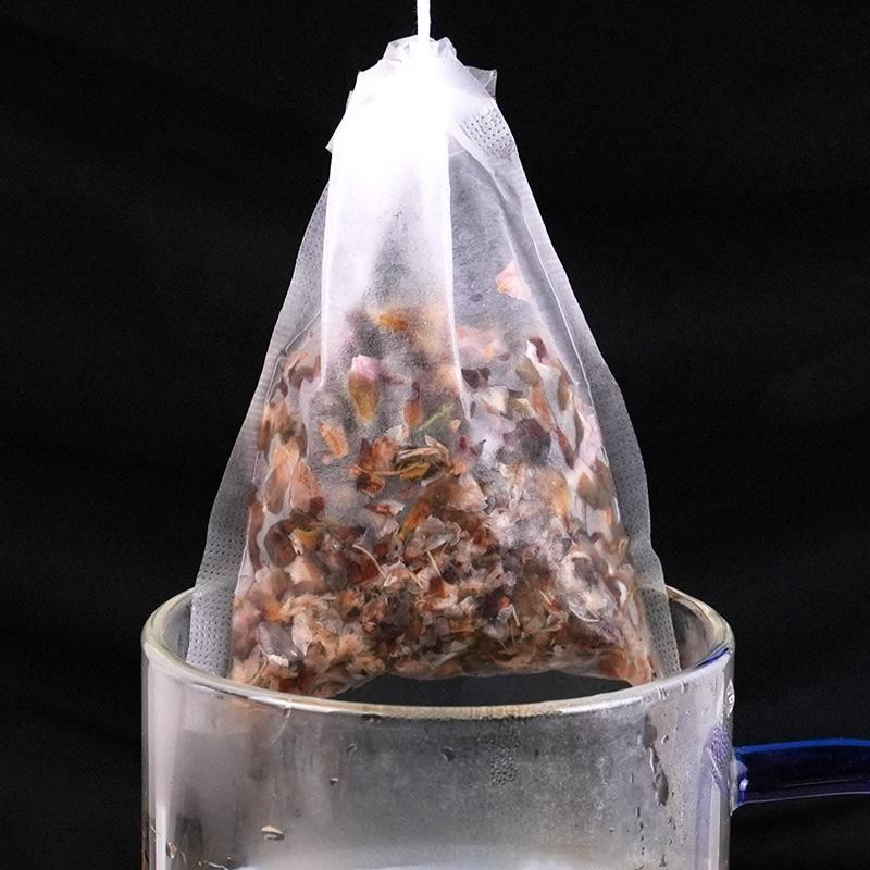 Биоразлагаемый чайный пакетик на завязке из кукурузного волокна - Одноразовый фильтр для заваривания листового чая