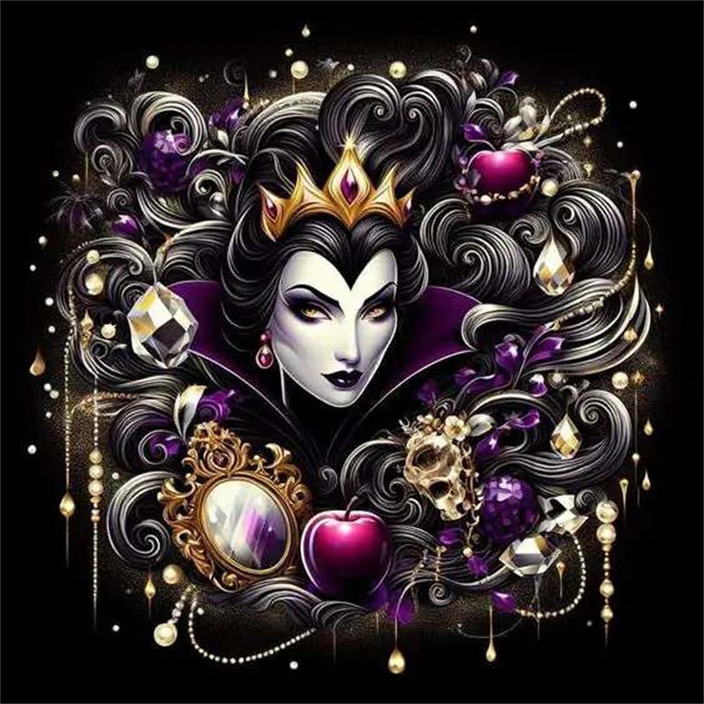 Disney Злодеи Узор Пазл Крест Печать Квадратное Искусство Алмазная Живопись 5d Стежок Мозаика Новая Коллекция Большой Размер Дети