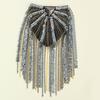 Shoulder Epaulet Long Tassels Metal Sequins Rhinestone DIY Elegant Men Women Shoulder Board Badge Brooch Business Suit Accessories
