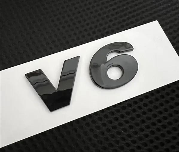 1pcs 3D ABS high quality V6 V8 TDI TSI car Letter Rear trunk XJY7TUR Decals Emblem badge sticker Decal styling