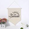 Canvas Banner Flag Wall Hanging Decor Jewelry Storage Case Canvas Display Kids Children Aesthetic Home Bedroom Wall Decoration