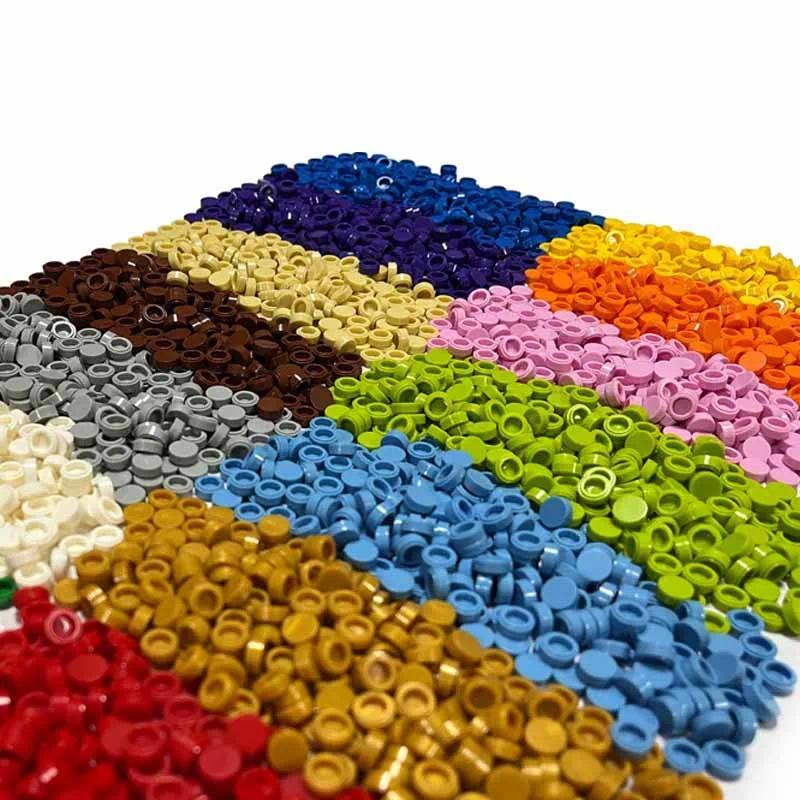 200 шт./лот плитка 1x1 круглый специальный кирпич MOC строительный блок мелкие детали кирпичей совместимы с 98138 игрушками