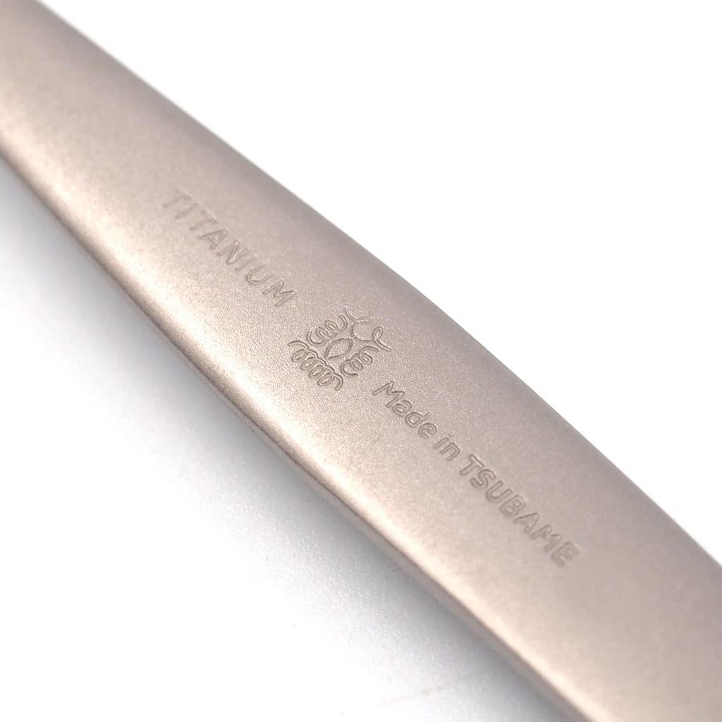 В Village blacksmith чистый титановый походный набор столовых приборов из 3 штук с футляром Набор из титана и вилок, сделанных в [Сделано в Tsubame-Sanjo] (нож, ложка, вилка)