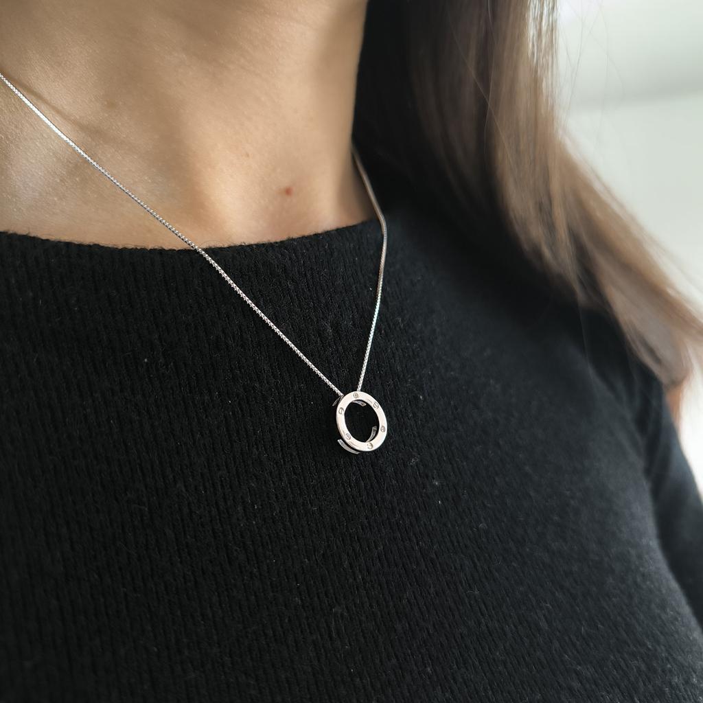Серебряное колье с фианитами, вес изделия 3,88 гр (2209188)