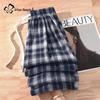 Women's Plaid High-Waist Wide-Leg Pants
