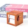 Luminous Wooden Hand-Cranked Music Box Flip Book & Photo Album