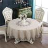 Легкая роскошная американская деревенская льняная скатерть в садовом стиле, круглое кружево, домашнее украшение, пыленепроницаемая скатерть, домашний текстиль