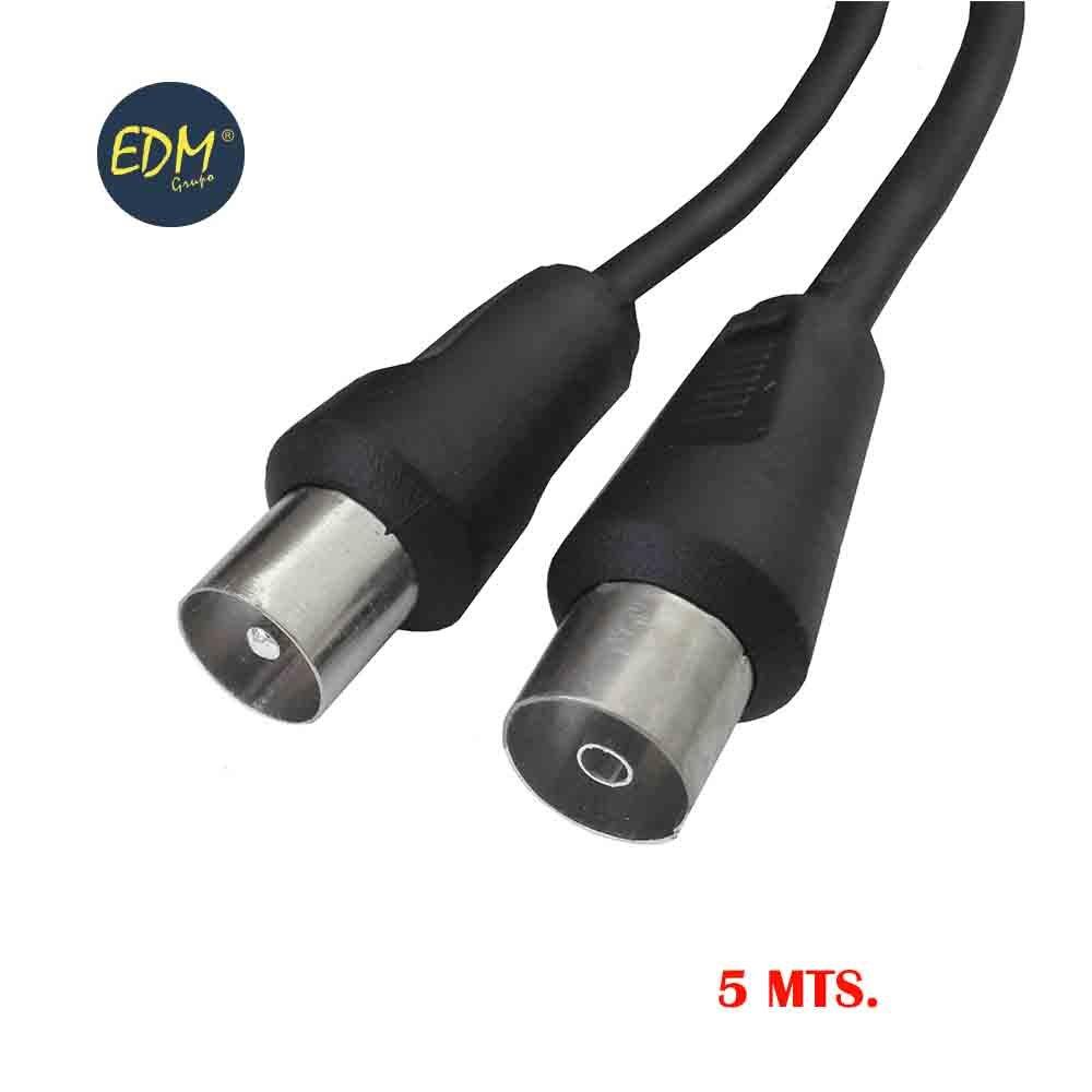 Удлинитель tv-video 9,5мм 5м в упаковке черный EDM
