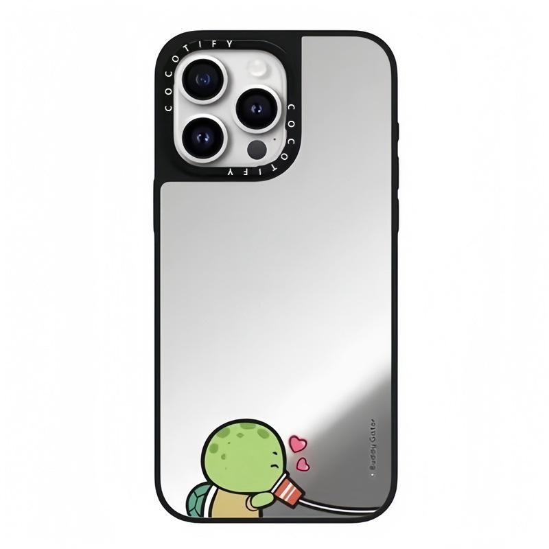 Маленький Крокодил для IPhone16Pro для Apple15Promax Чехол для Мобильного Телефона12Зеркало13Модный Бренд Креативность14