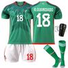 Mexico Football Jersey No. 14 Home 16 Green 9 Raul 22 Lozeno Set Socks Short Sleeves
