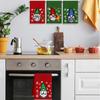 Принт кухонное полотенце Рождественское полотенце из микрофибры Пасхальное кухонное полотенце утолщенное впитывающее бытовое украшение стола
