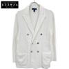 JMLJM21 White Cotton Center Vent Double Breasted Knit Tailored Jacket Jacket M whiteUsed