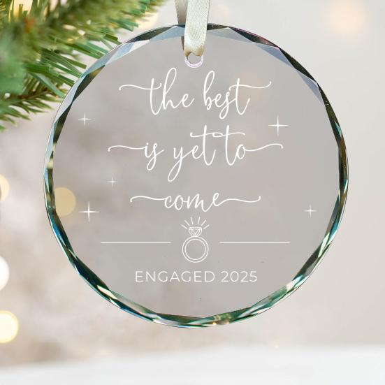 Yousheng Прозрачное стеклянное подвесное украшение 2025 Новый дом Новые начинания Помолвленные бабушки и дедушки Настенное украшение Подвеска Подарок на новоселье