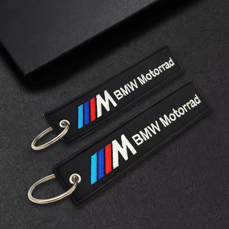 BMW keychain woven label nylon key tag black for m S 1000 RR R1250 motorcycle racing keyring accessories fashion gift Motorrad dnsh52