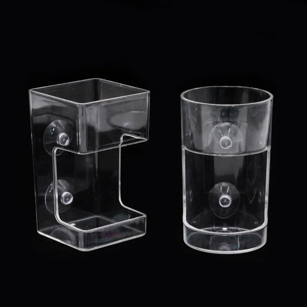 Suction Cup Aquarium Feeders Ring Acrylic Fish Tank Food Dispenser for Baby Fish Shrimp