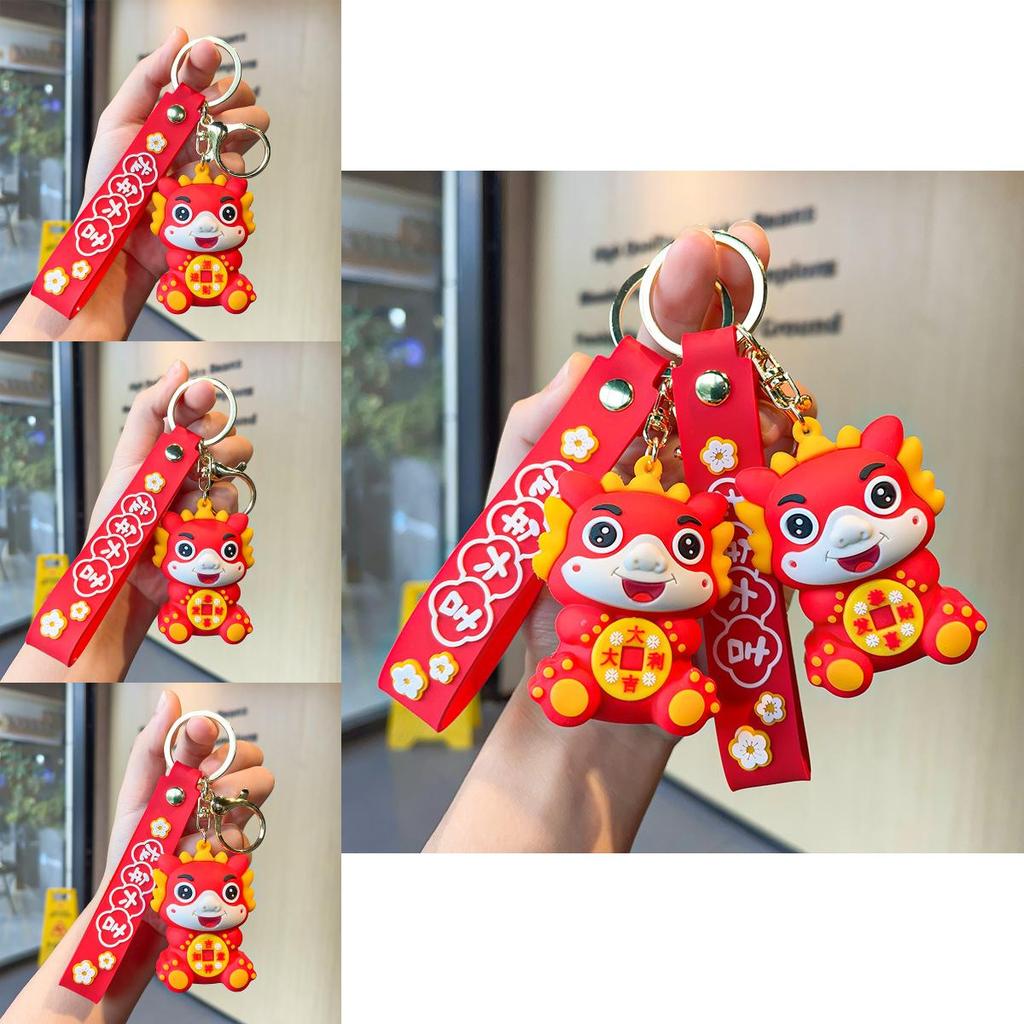 Dragon Adorable Year Series Keychain Cute Car Key Ring Couple Bag Accessories Exquisite New Year Gifts