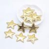50Pcs 30mm Padded PU Leather Star Appliques for Clothes Hat Sewing Patches DIY Baby Headdress Hair Clips Bow Decor Accessories