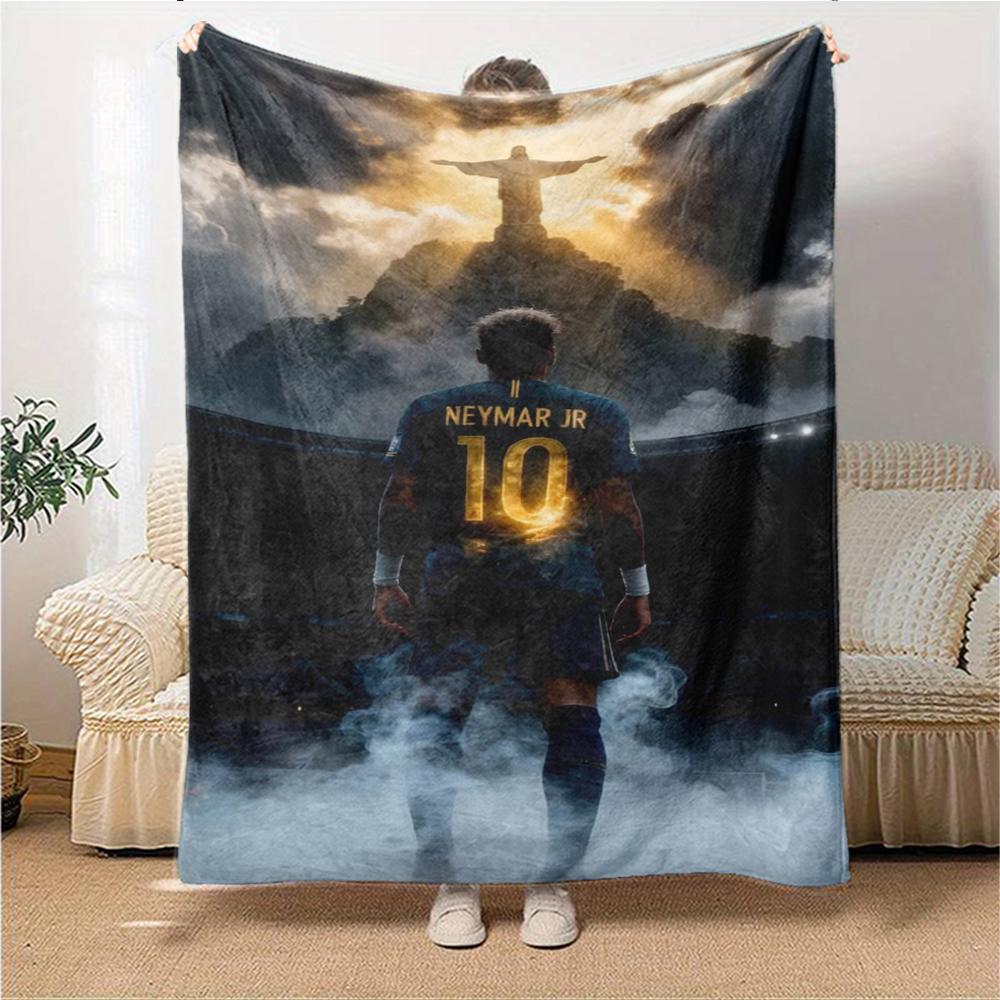 Soccer Player Victory printed flannel breathable and warm blanket, a stylish home gift, suitable for home, office and bedspread use. 15a145