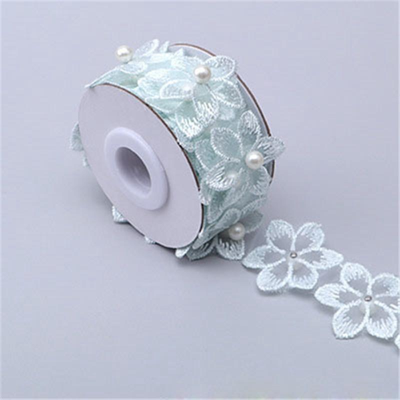 Изысканное свадебное платье, 1 ярд, аксессуары «сделай сам», кружевная вышитая лента, одежда, шитье, отделка цветами из бисера