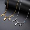 Cazador Sea Fish Conch Starfish Necklaces for Women 2026 Jewelry Stainless Steel Choker Bohemian Birthday Gift Wholesale