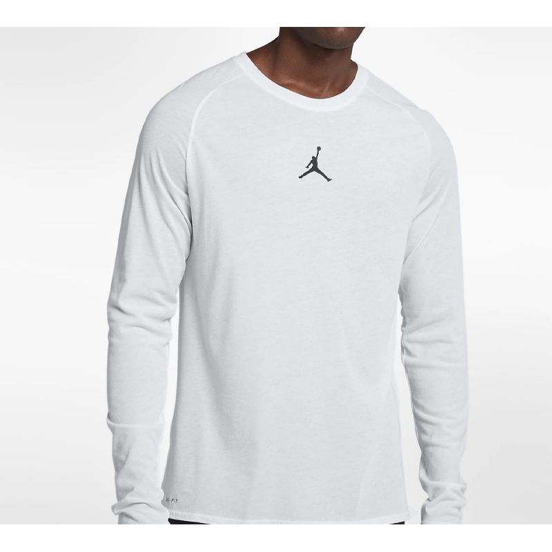 Jordan Мужская футболка с длинным рукавом с принтом 23 Alpha Dri-Fit, белая 926437-100