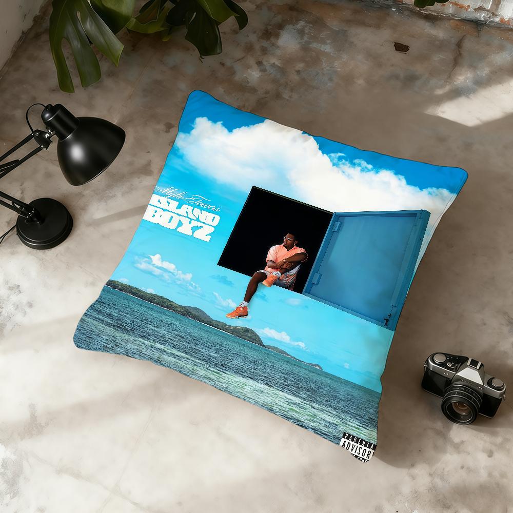 M-Myke Towers ISLAND BOYZ cushion cover Home Office Convenient Nordic Simplicity Hit With Zipper Cushion Cover