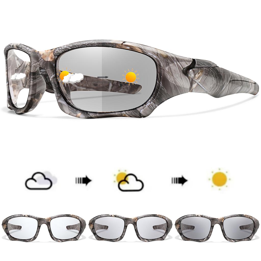Фотохромные солнцезащитные очки для велоспорта, мужские, для спорта на открытом воздухе, тактические, камуфляжные, винтажные, для вождения, верховой езды, рыбалки, ветрозащитные