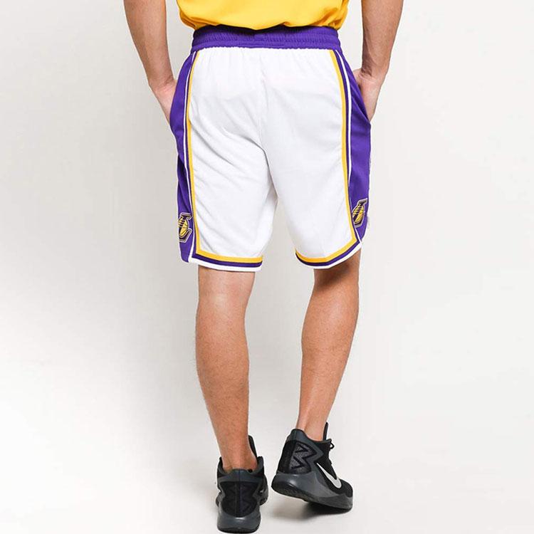Nike NBA Association Edition Swingman Lakers Дышащие баскетбольные шорты мужские белые AJ5616-100