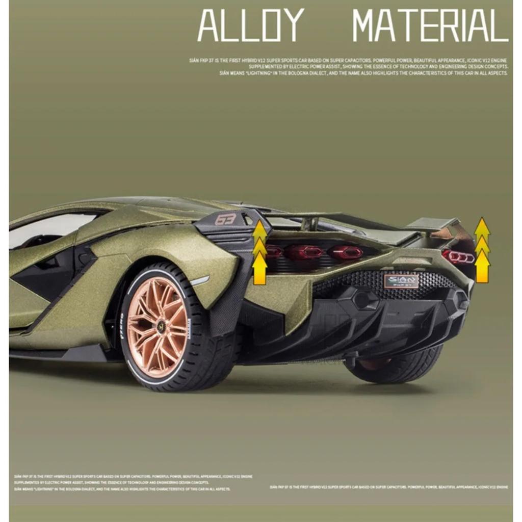 1/18 Lambor FKP63 Alloy Sports Car Model Toys Metal Diecasts Vehicles High Simulation Models Collections Children Birthday Gifts