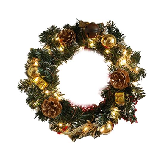 Рождественский венок Yousheng для входной двери, искусственный сосновый венок с ягодами/шишками/цветами для праздничного внутреннего/наружного настенного/оконного/верандного декора