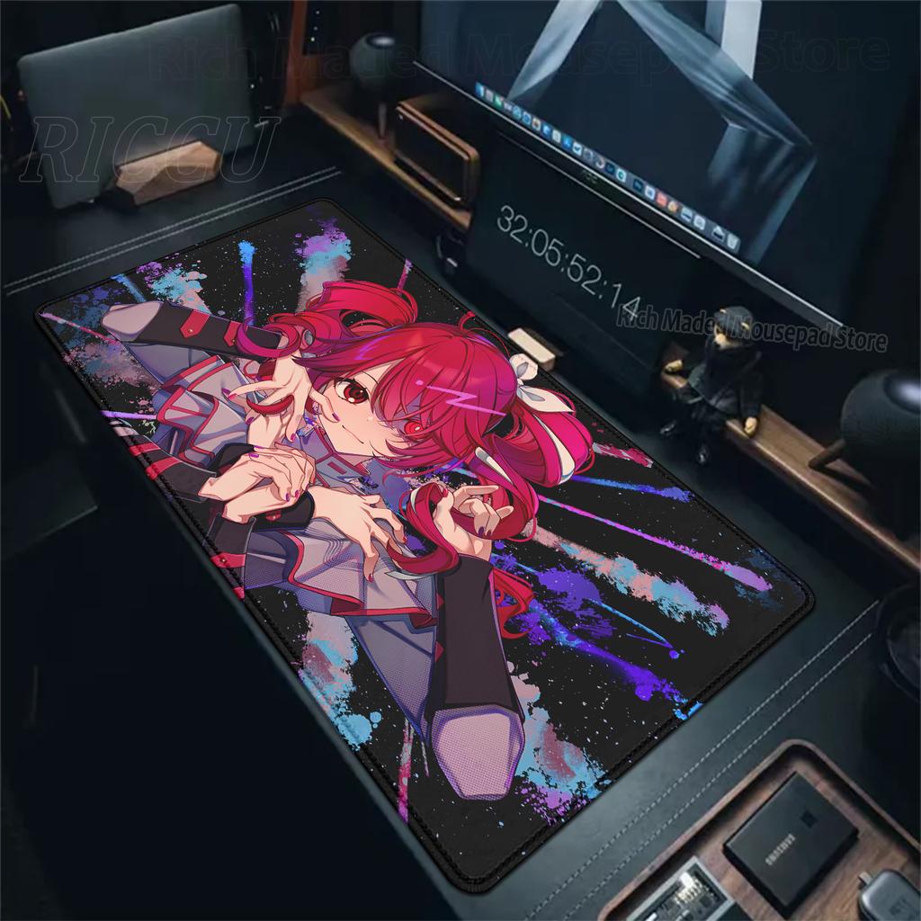 Милая Аниме Девушка K-Kasane Teto Коврик для Мыши Большой Игровой Коврик для Мыши Заблокированный Край Компьютерный Клавиатурный Настольный Коврик Шкаф для ПК Столешница XXL Коврики