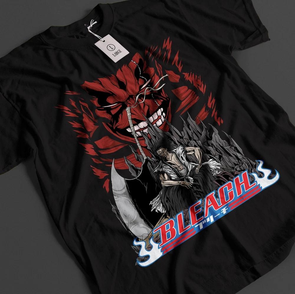 Bleach Anime Shirt Zaraki Kenpachi Tshirt Ichigo Bankai TShirt Aizen Unisex Tee