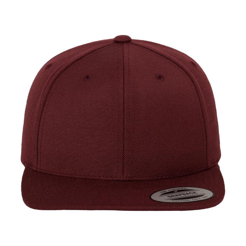 Классическая однотонная кепка- snapback Yupoong