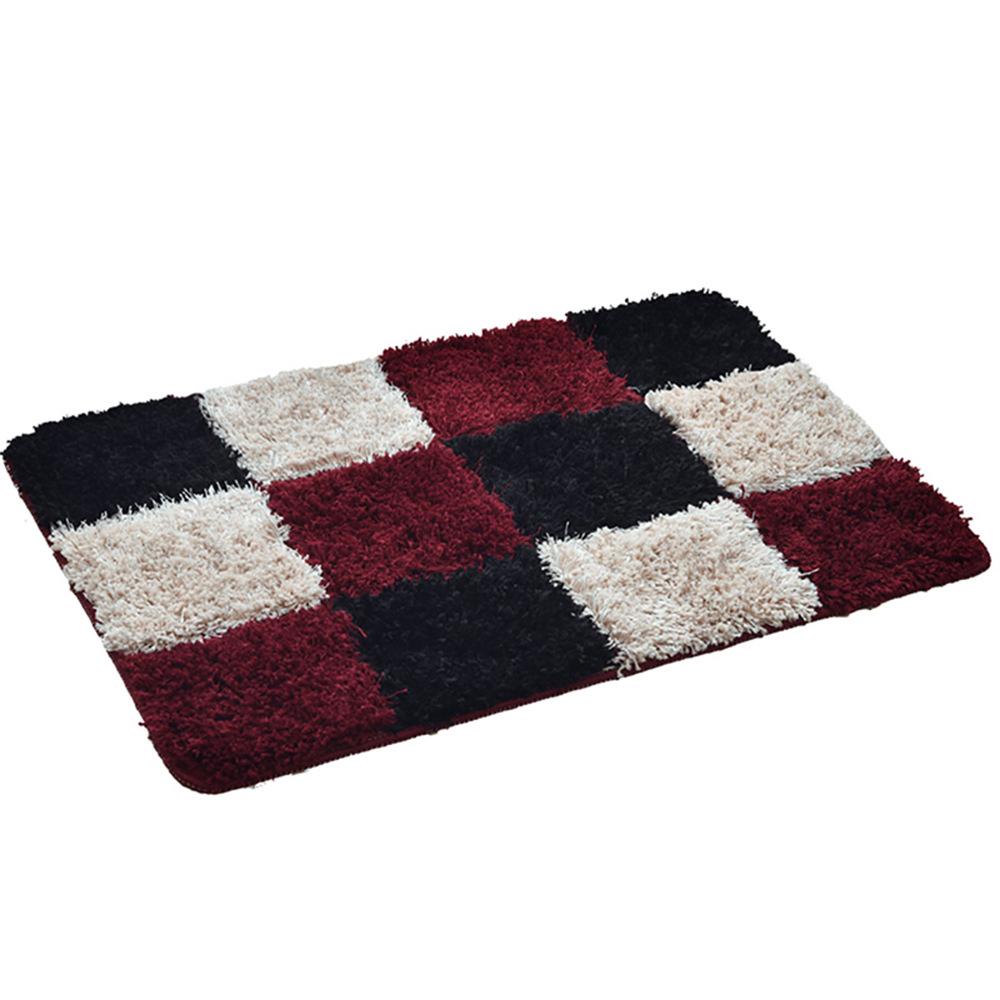 Thickened Geometric Bathroom Carpet Three-piece Bathroom Floor Mat Non-slip Mat Rectangular Foot Mat Entry Door Absorbent Mat
