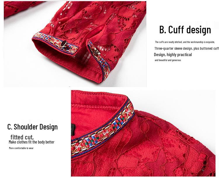 Этническое платье чонсам большого размера с V-образным вырезом и эластичной талией - Богемный ретро-стиль для весны и осени